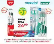 Dis-Chem Colgate, Meridol Or Elmex Toothbrushes Or Toothpaste-100ml offer