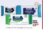 Dis-Chem Softl Body & Toilet Tissue Wipes offer