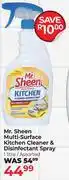 Dis-Chem Mr.Sheen Multi Surface Kitchen Cleaner & Disinfectant Spray Assorted-1L offer