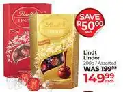 Dis-Chem Lindt Lindor Chocolate Assorted-200g Each offer