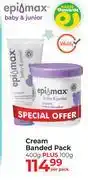 Dis-Chem Epi-Max Cream Banded Pack-400g Plus 100g Per Pack offer