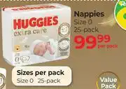 Dis-Chem Huggies Nappies Size 0 25 Pack-Per Pack offer