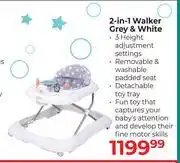 Dis-Chem 2-In-1 Walker (Grey & White) offer