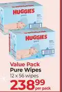 Dis-Chem Huggies Value Pack Pure Wipes-Per Pack offer