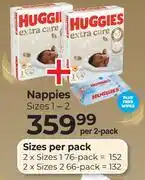Dis-Chem Huggies Nappies (Sizes 1-2)-Per 2 Pack offer