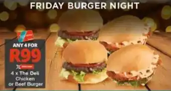 Checkers The Deli Chicken or Beef Burger offer