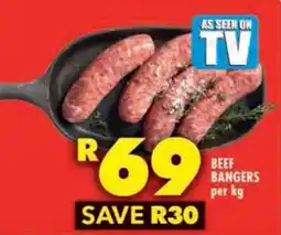 Shoprite Beef bangers offer