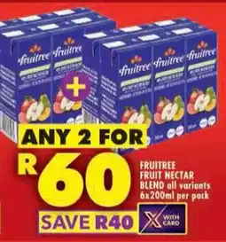 Shoprite Fruitree fruit nectar blend all variants offer