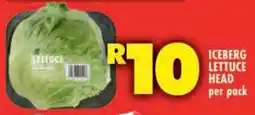 Shoprite Iceberg lettuce head offer