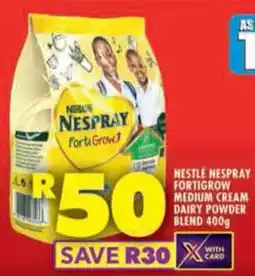 Shoprite Nestle nespray fortigrow medium cream dairy powder blend offer