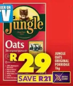 Shoprite Jungle oats original porridge offer