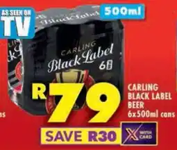 Shoprite Carling black label beer cans offer
