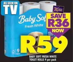Shoprite Baby soft fresh white toilet rolls offer