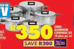 Shoprite Zebra aluminium cookware set offer
