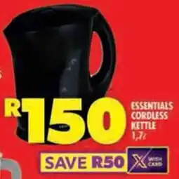 Shoprite Essentials cordless kettle offer