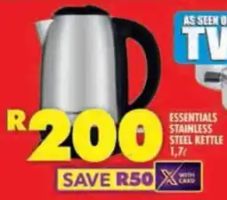 Shoprite Essentials stainless steel kettle offer