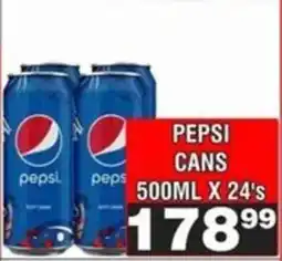 Advance Cash n Carry Pepsi cans offer