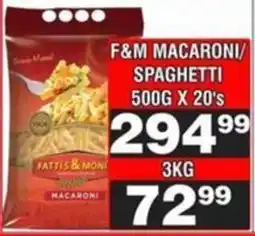Advance Cash n Carry F&m macaroni/ spaghetti offer