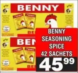 Advance Cash n Carry Benny seasoning spice sachets offer