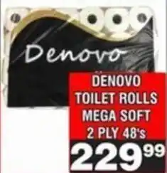 Advance Cash n Carry Denovo toilet rolls mega soft 2 ply offer