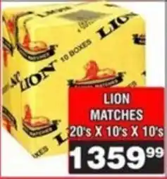 Advance Cash n Carry Lion matches offer