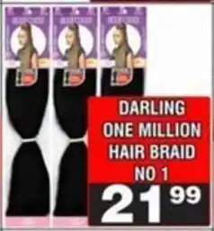Advance Cash n Carry Darling one million hair braid no 1 offer
