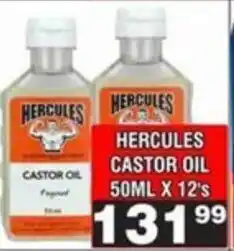 Advance Cash n Carry Hercules castor oil offer