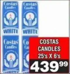 Advance Cash n Carry Costas candles offer