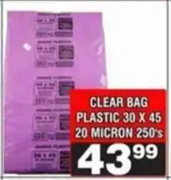 Advance Cash n Carry Clear bag plastic offer