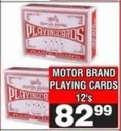 Advance Cash n Carry Motor brand playing cards offer