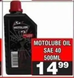 Advance Cash n Carry Motolube oil sae 40 offer