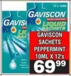 Advance Cash n Carry Gaviscon sachets peppermint offer
