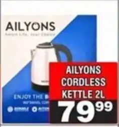 Advance Cash n Carry Ailyons cordless kettle offer