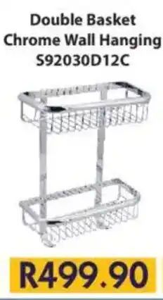 Laduma Hardware catalogue Double Basket Chrome Wall Hanging offer