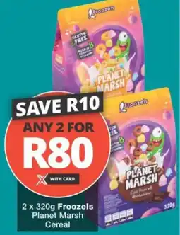 Checkers Hyper Froozels Planet Marsh Cereal offer