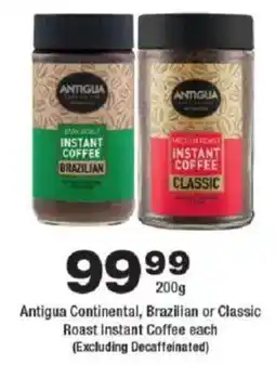 OK Foods Antigua Continental, Brazilian or Classic Roast Instant Coffee offer