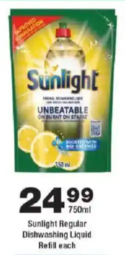 OK Foods Sunlight Regular Dishwashing Liquid Refill offer