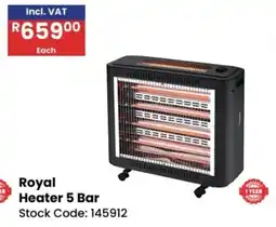 Africa Cash and Carry Royal Heater 5 Bar offer