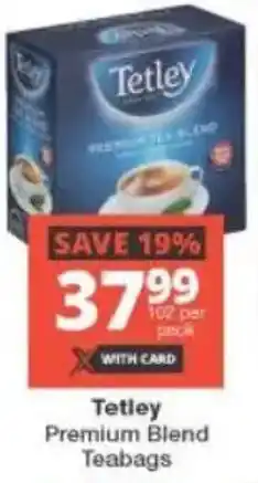 Checkers Tetley Premium Blend Teabags offer