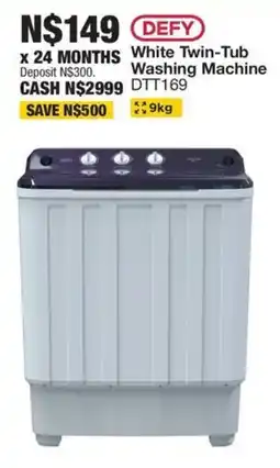 OK Furniture DEFY White Twin-Tub Washing Machine offer