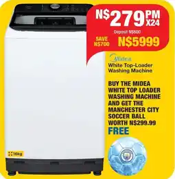 OK Furniture Midea White Top-Loader Washing Machine offer