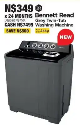 OK Furniture Bennett Read Grey Twin-Tub Washing Machine offer