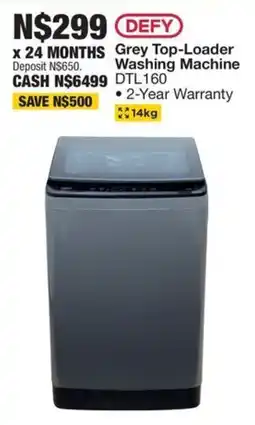 OK Furniture DEFY Grey Top-Loader Washing Machine offer