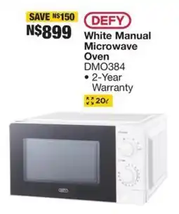 OK Furniture DEFY White Manual Microwave Oven offer