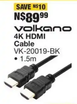 OK Furniture Volkano 4K HDMI Cable offer
