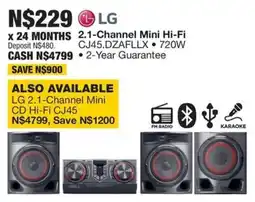 OK Furniture LG 2.1-Channel Mini Hi-Fi offer