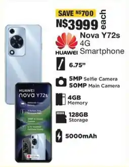 OK Furniture HUAWEI Nova Y72s 4G Smartphone offer