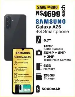 OK Furniture SAMSUNG Galaxy A26 4G Smartphone offer