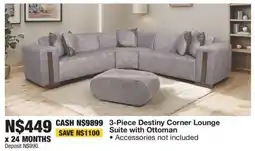 OK Furniture Destiny Corner Lounge Suite with Ottoman offer