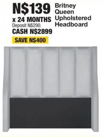 OK Furniture Britney Queen Upholstered Headboard offer
